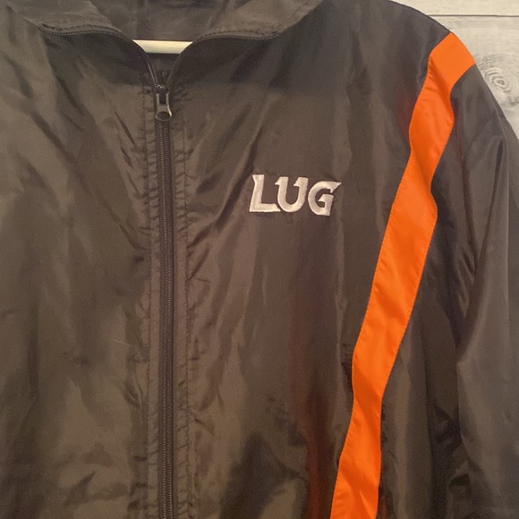 Lug Black and Orange Windbreaker Jacket Size XL - Picture 3 of 13